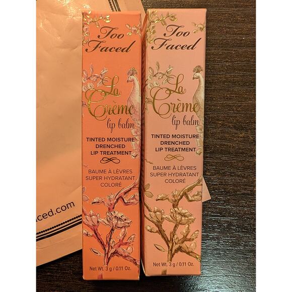 Too Faced La Creme Lip Balm 2-Tint Set Gift Bag - Picture 3 of 10